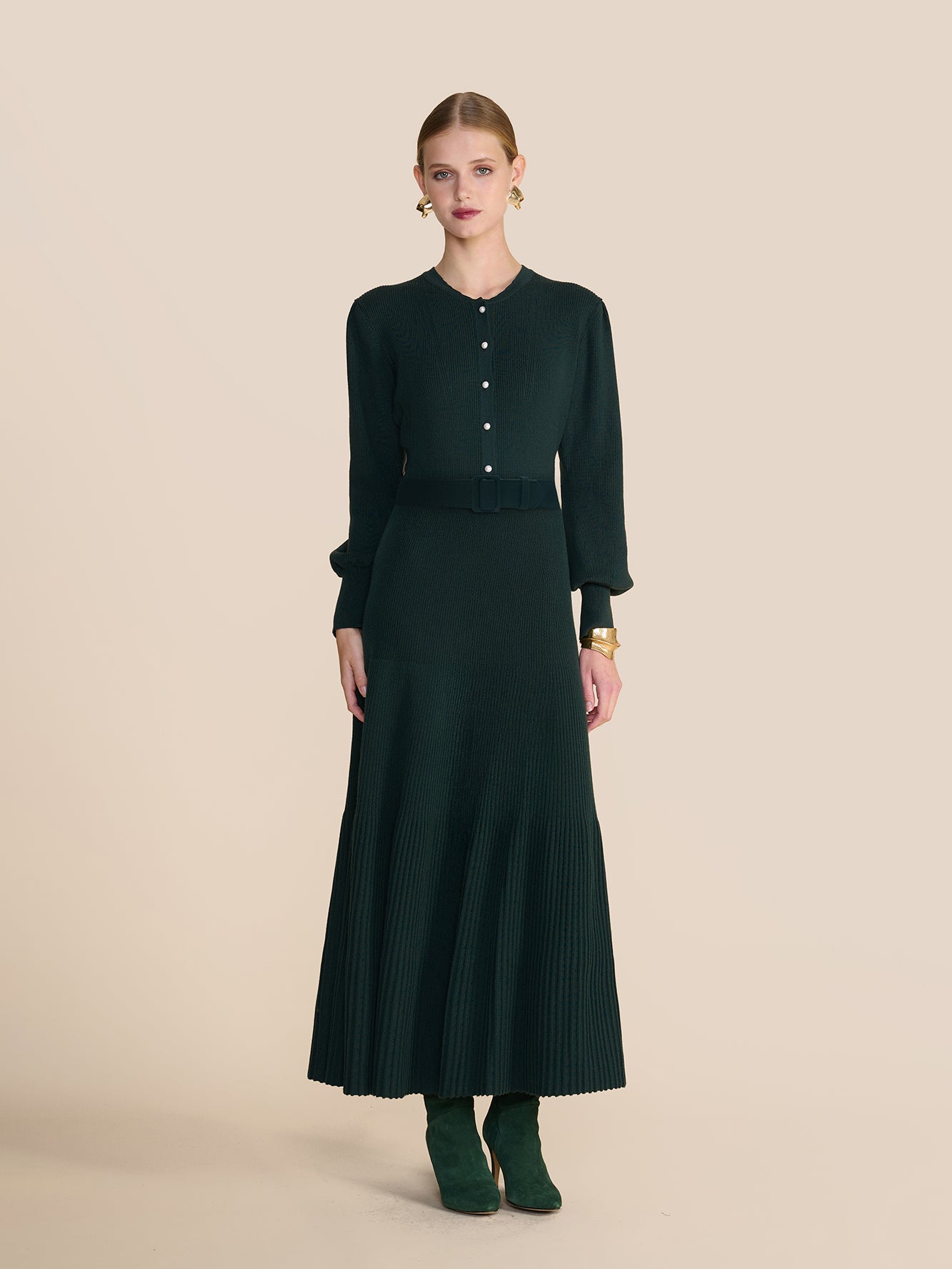 Claudia Knit Dress Evergreen