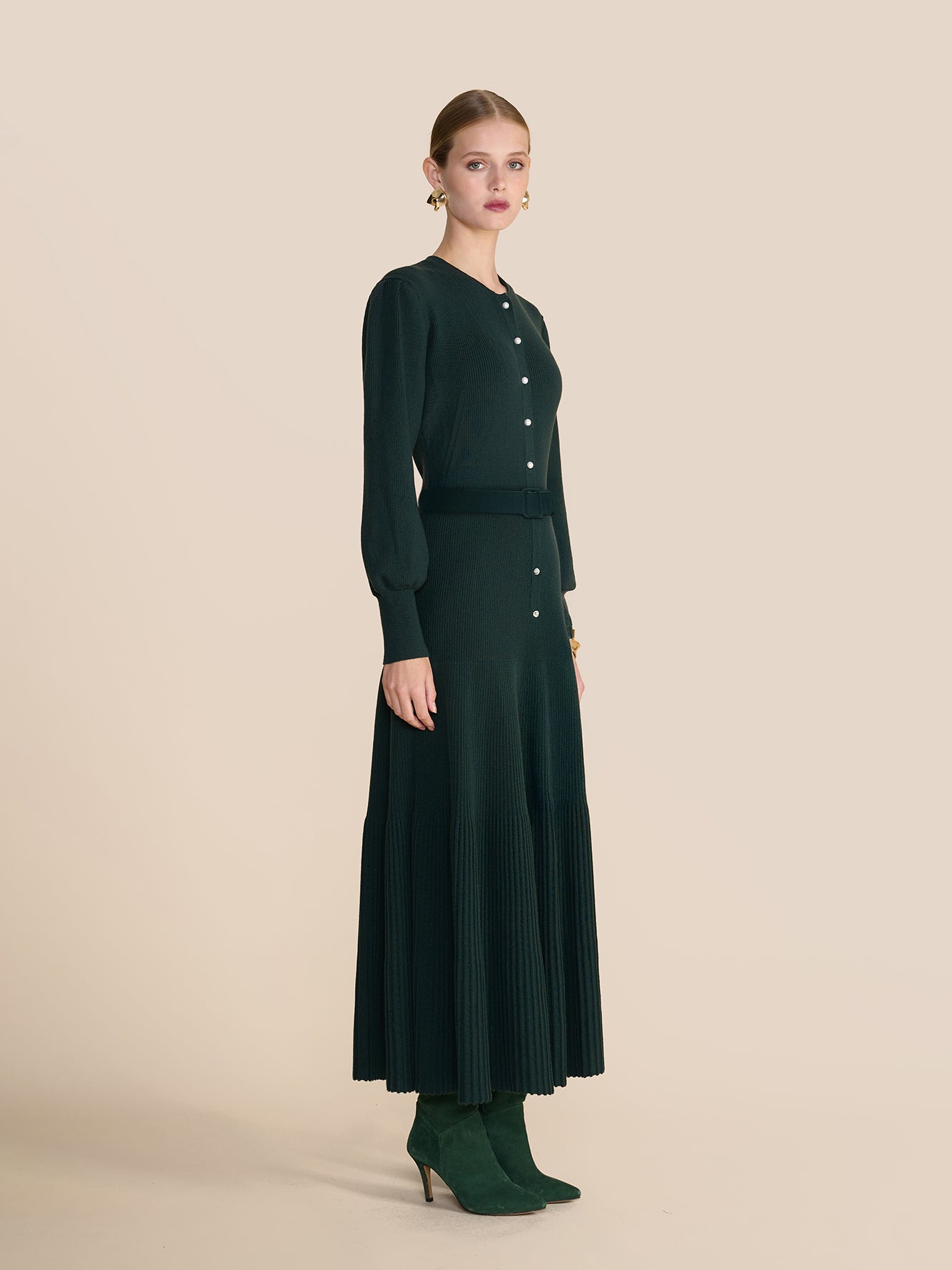 Claudia Knit Dress Evergreen
