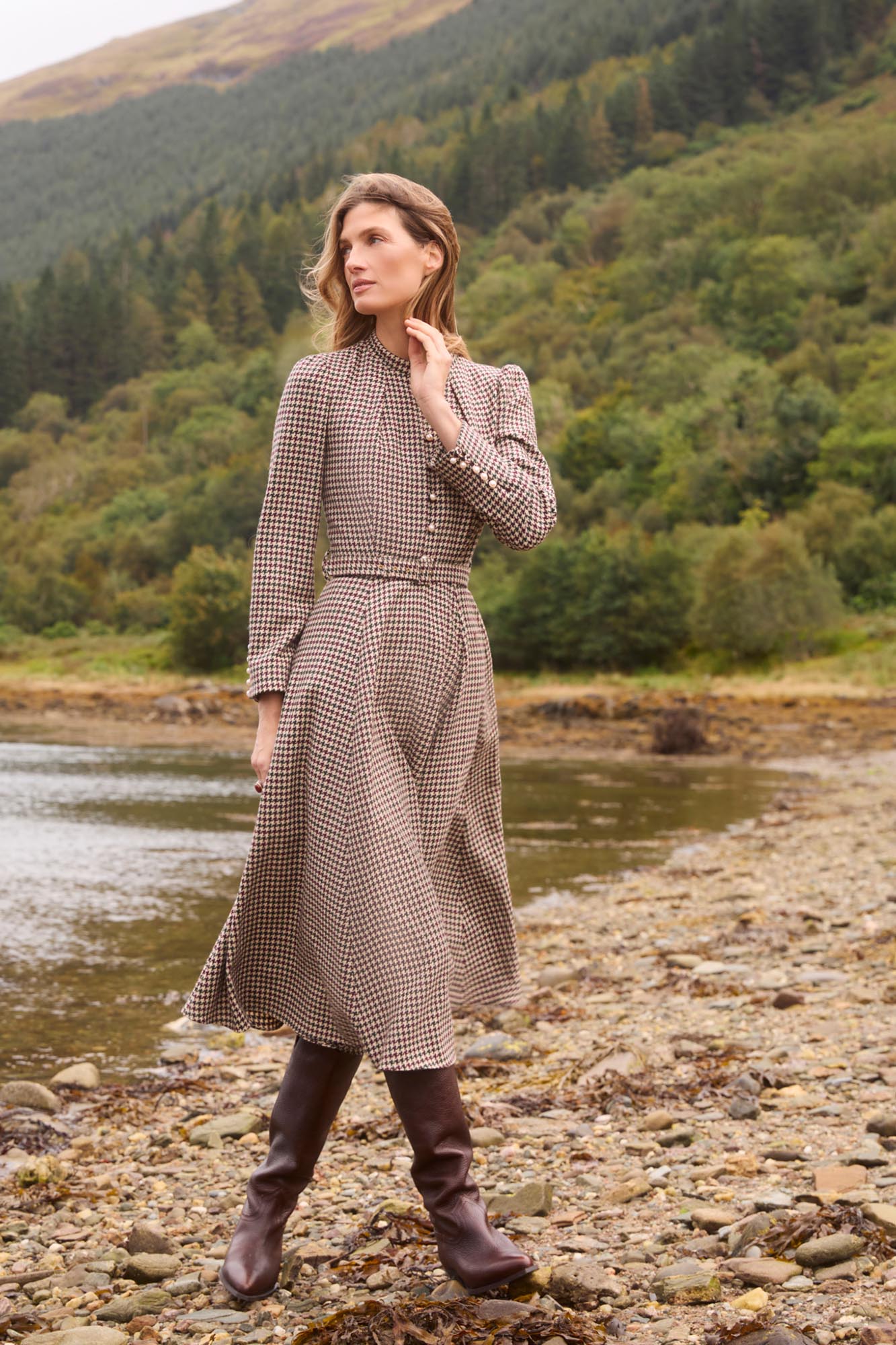 Ahana Country Check Dress