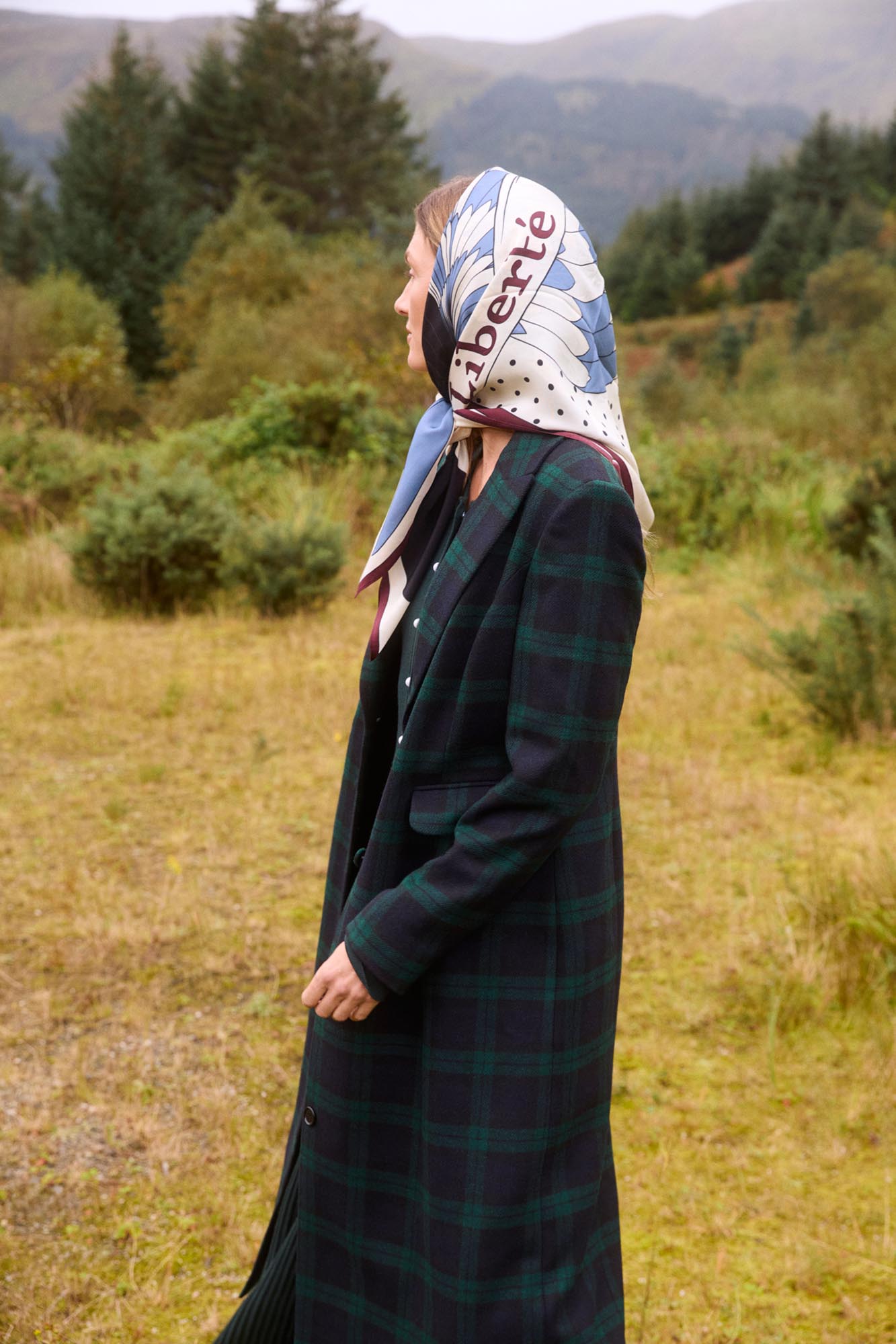 Cosmina Evergreen Tartan Coat