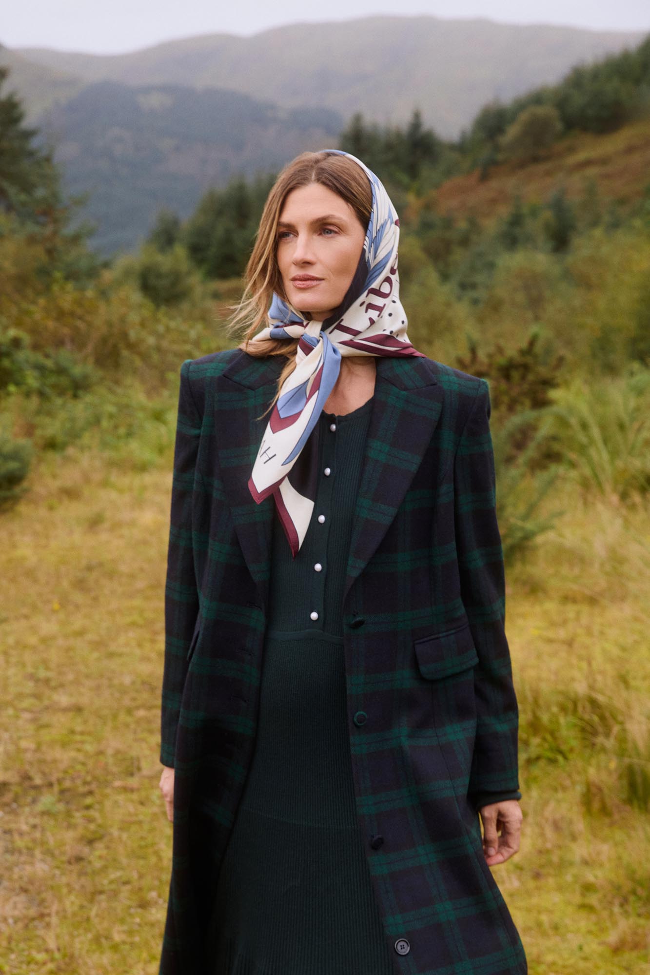 Cosmina Evergreen Tartan Coat