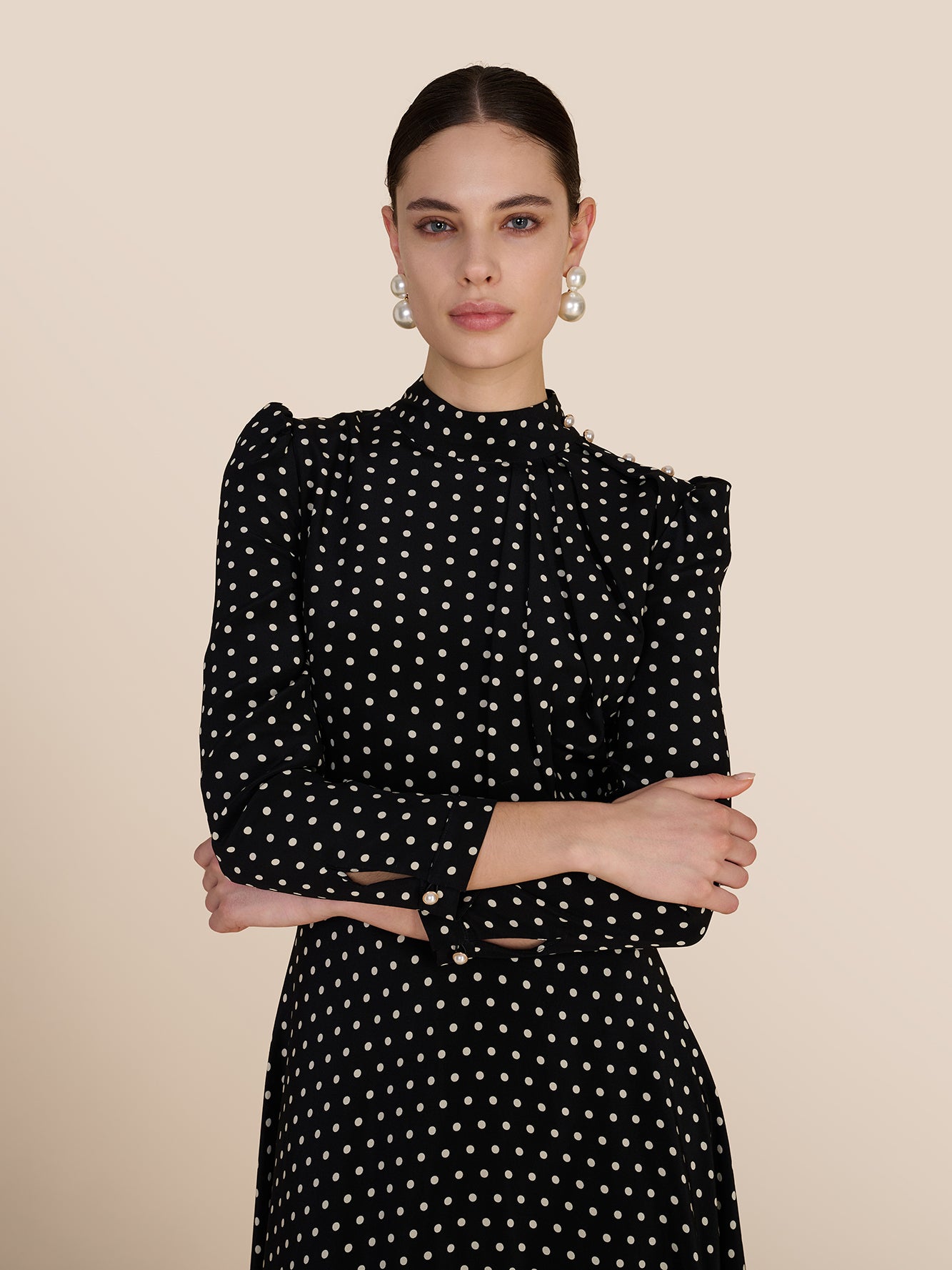 Lila Polka Spot Dress
