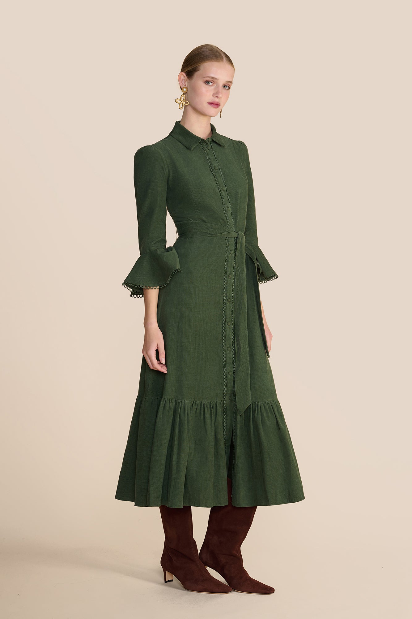 Nalini Khaki Dress