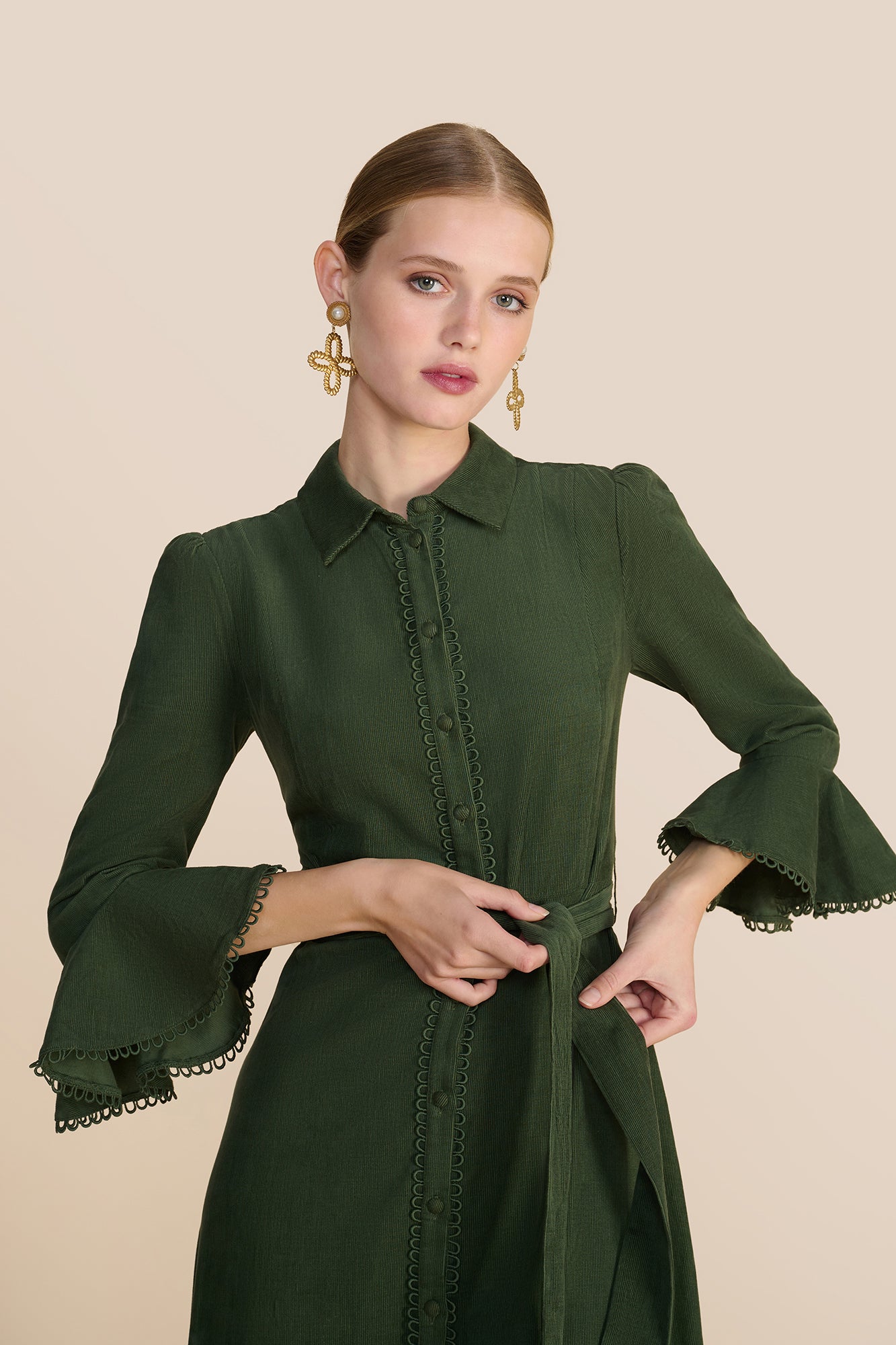 Nalini Khaki Dress