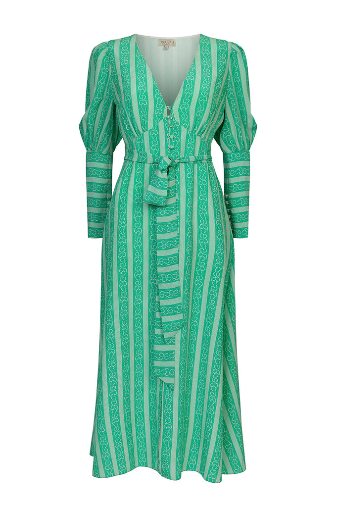 Grace Emerald Bow Dress