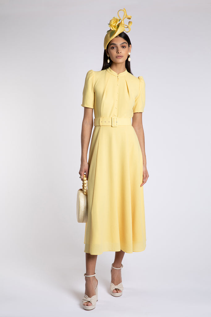 Ahana Lemon Short Sleeve Dress