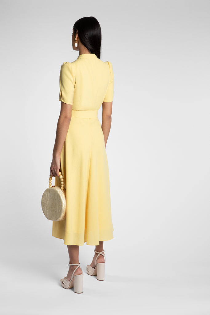 Ahana Lemon Short Sleeve Dress