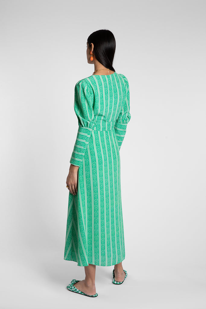 Grace Emerald Bow Dress