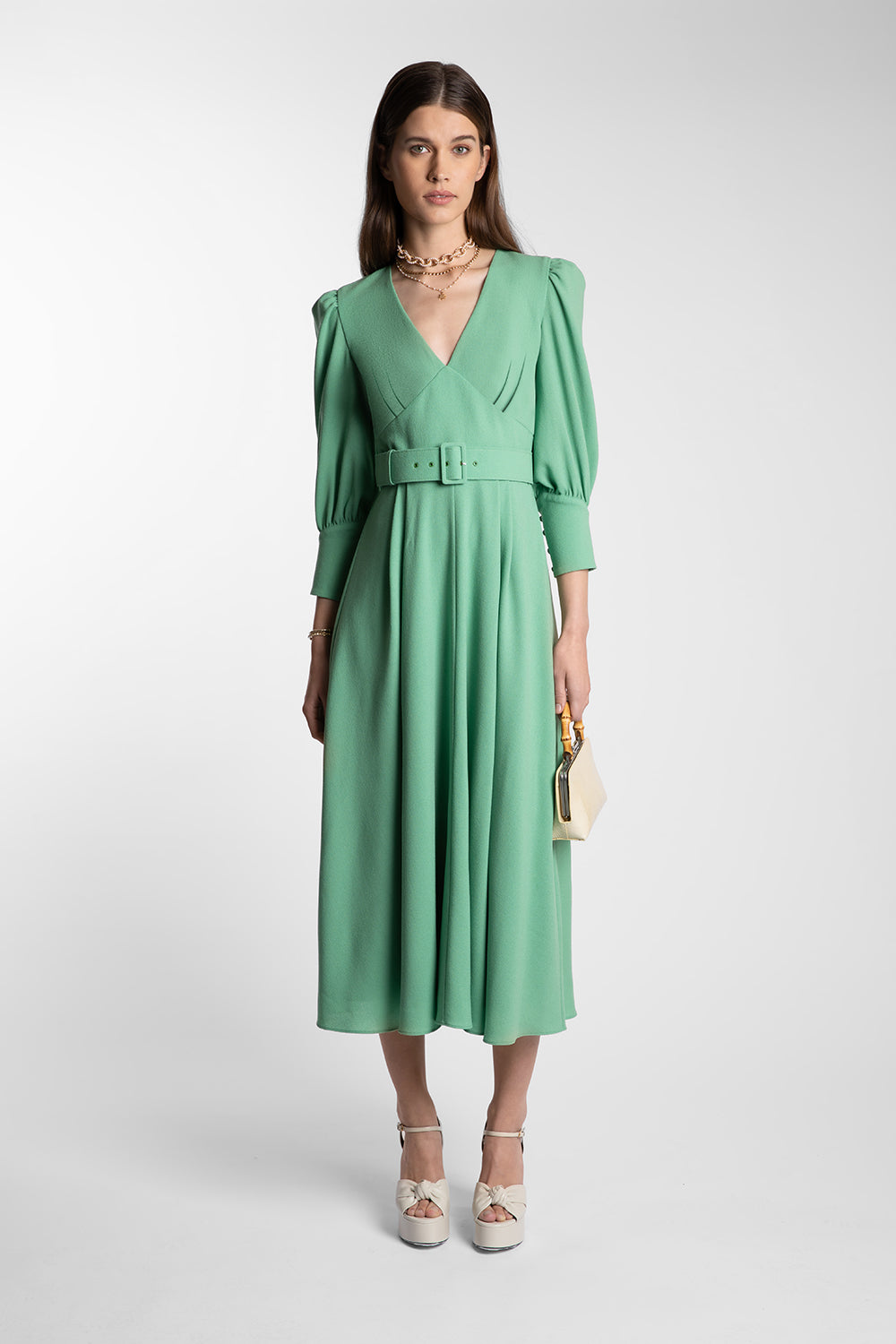 Florentina Pea Green Dress