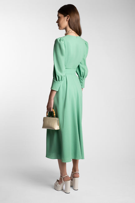 Florentina Pea Green Dress – Beulah London