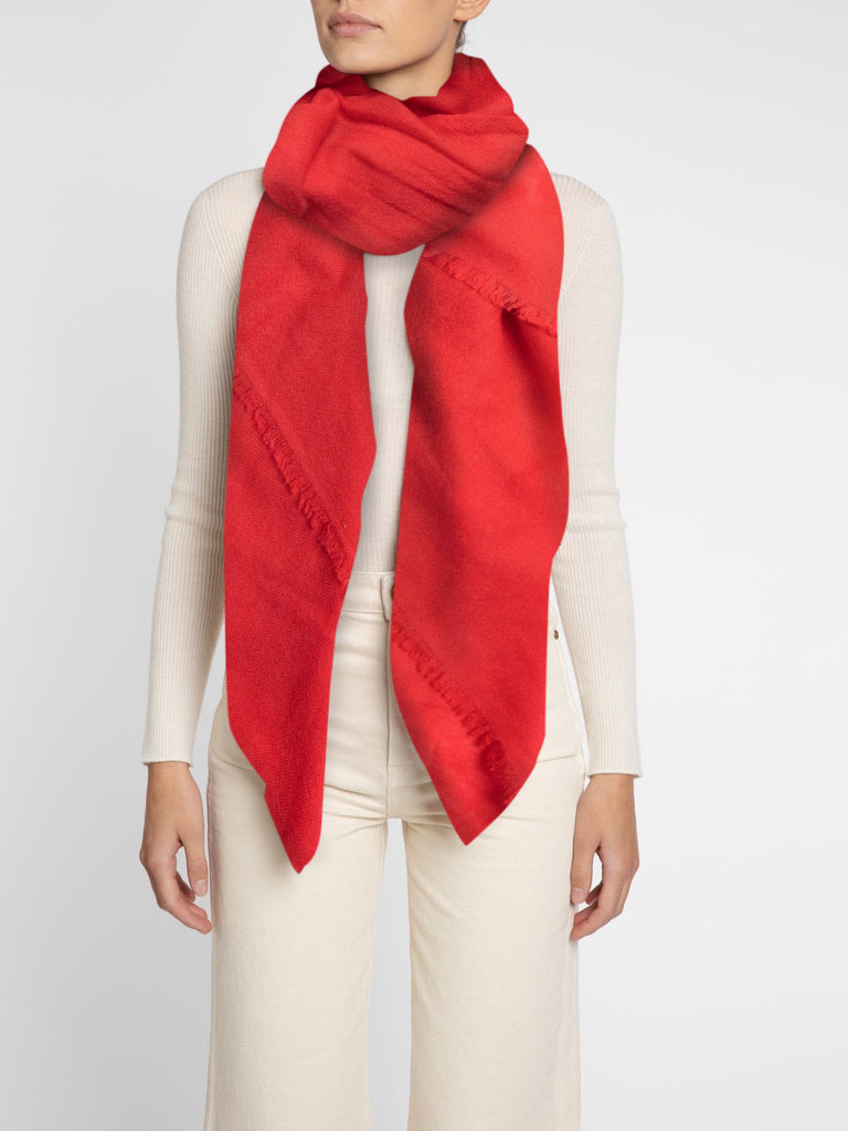 Coral Cashmere Shawl