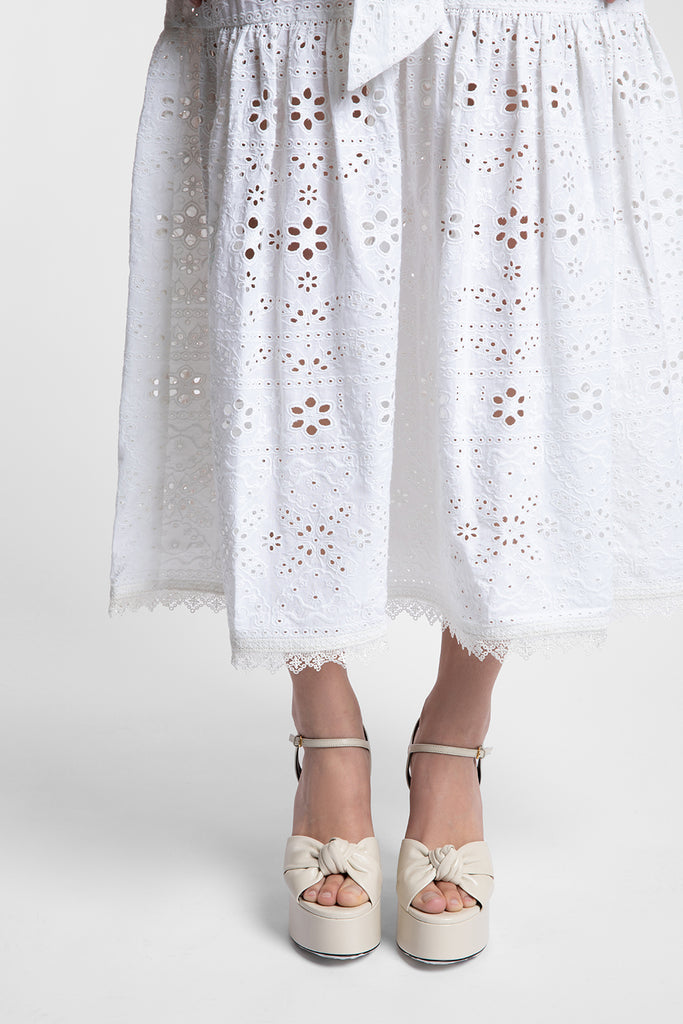 Celeste White Broderie Dress