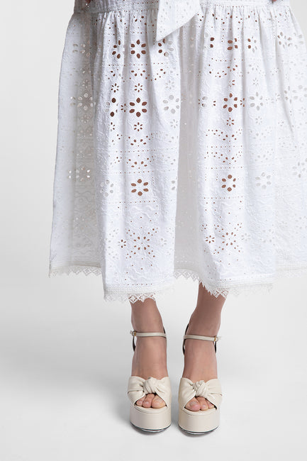 Celeste White Broderie Dress – Beulah London