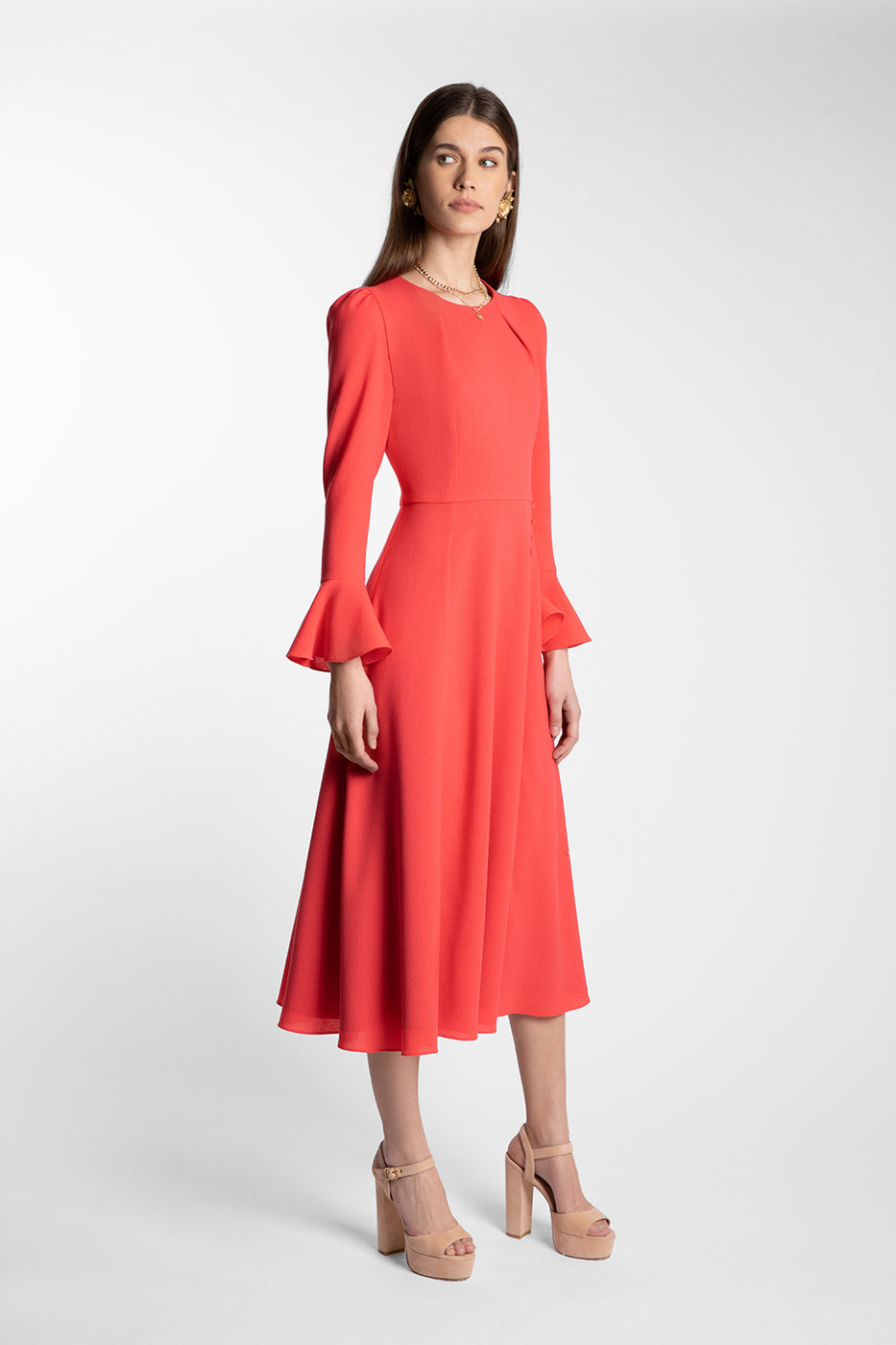 Yahvi Coral Dress Beulah London