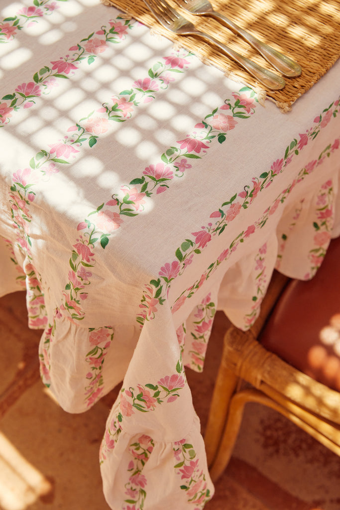 Floral Motif Tablecloth
