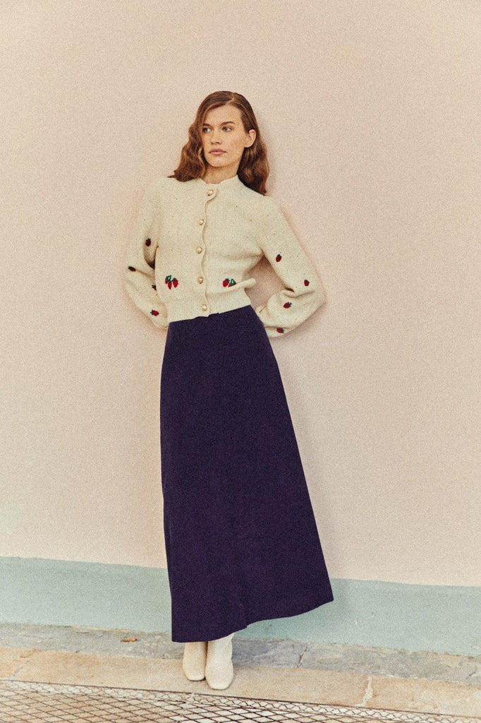 Pearl Navy Skirt