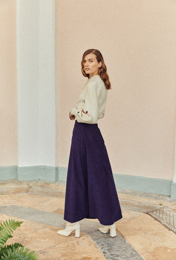 Pearl Navy Skirt