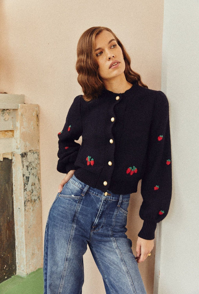 Black Strawberry Cardigan