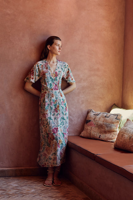 Eva Floral Wrap Dress Beulah London