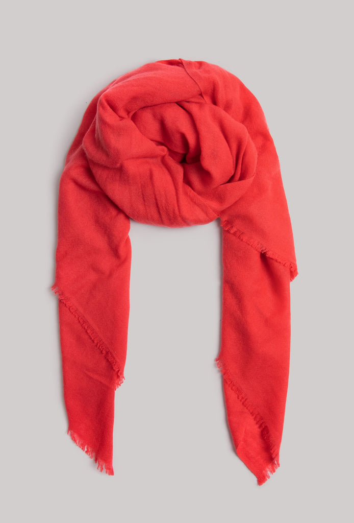 Coral Cashmere Shawl